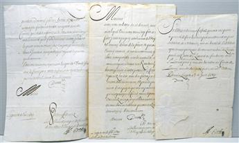 (MISCELLANEOUS--CONTINENTAL.) Group of 6 items Signed, or Signed and Inscribed, by notables.